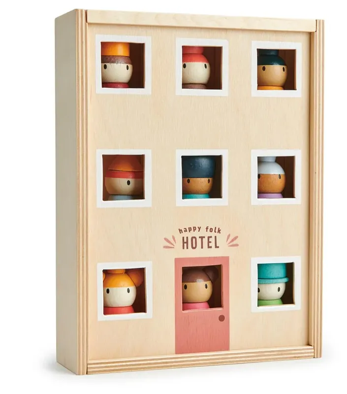 Tender Leaf Toys hotel Happy folk 3yrs+ Korting