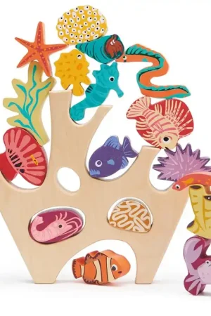 Snelle Levering Tender Leaf Toys stacker coral reef 18 months +