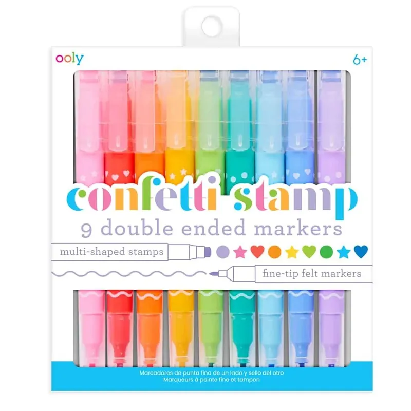 Fabrieksprijs OOLY confetti markers confetti 9 pcs 6 yrs+