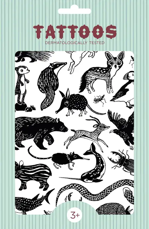 Petit Monkey tattoos Black animals Gratis Retour