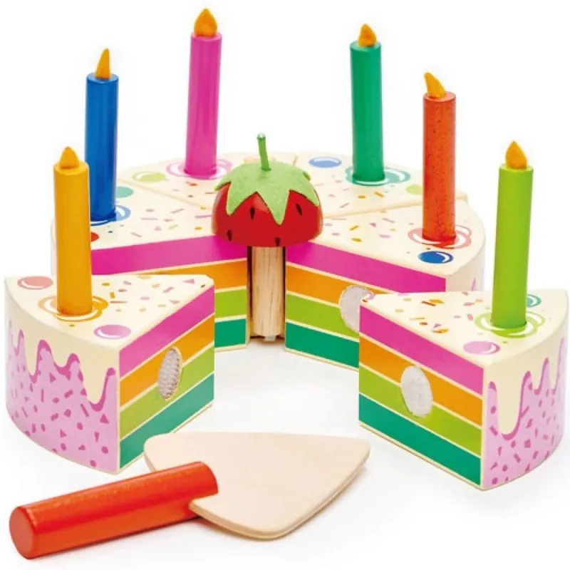 Koop Online Tender Leaf Toys birthday cake rainbow 3 yrs+