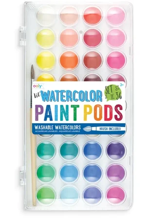 Seizoensaanbieding OOLY watercolor panel 36 colors 3 yrs+