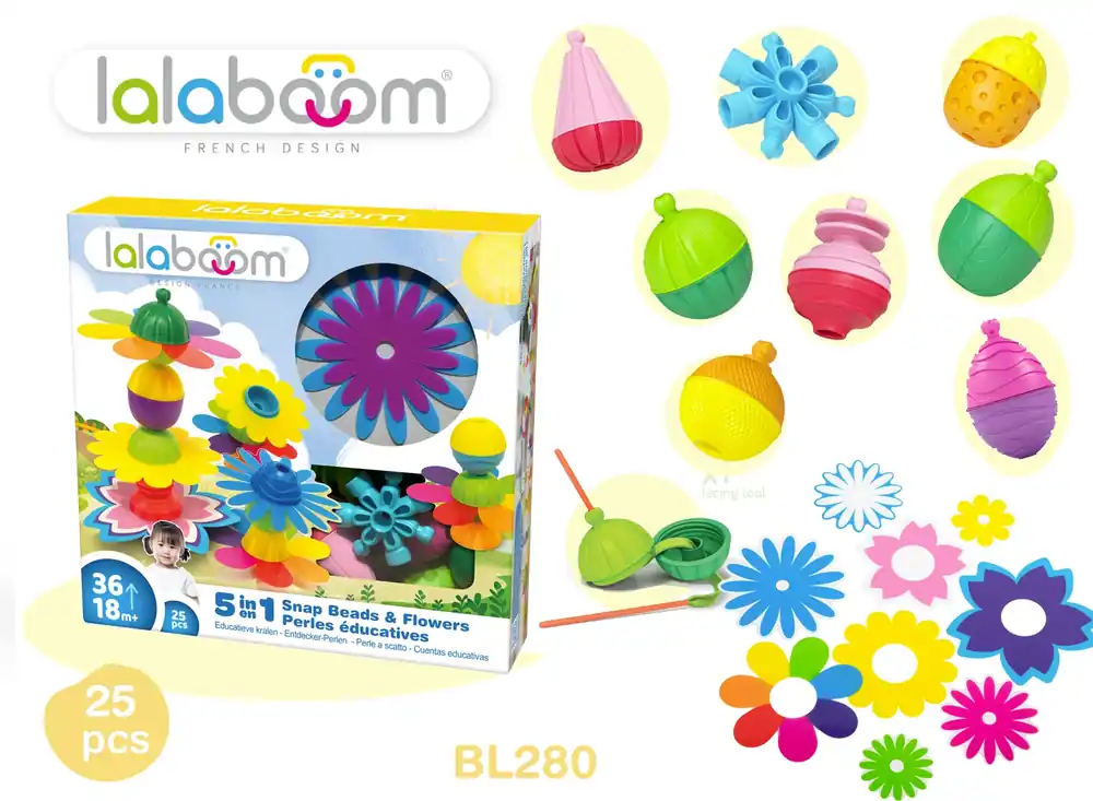 Koop Online Lalaboom educatieve kralen bloemen 25 stks 10 mnd+