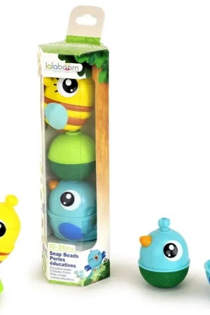 Shop Nu Lalaboom educatieve kralen bij + vogel blauw 6 stks 10 mnd+