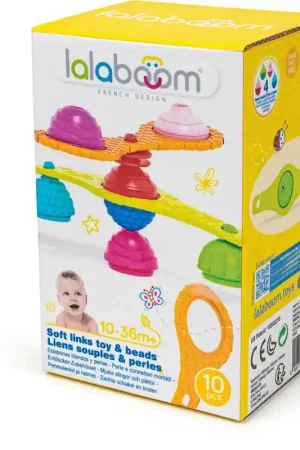 Lalaboom educatieve kralen + verbindingen 10 stks 10 mnd+ Nieuw