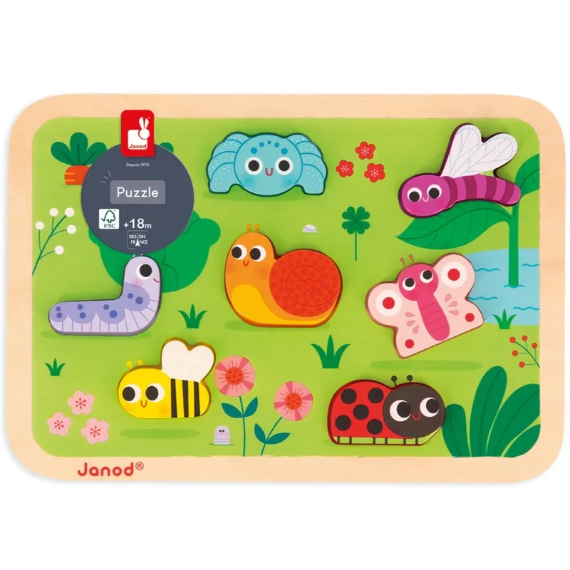 Actieprijs JANOD chunky puzzel de tuin 18 mnd+