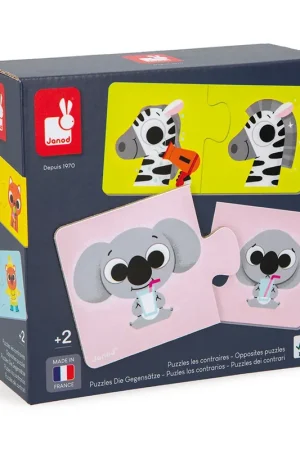 Populair JANOD puzzel tegenstellingen 2 jr+ / 12 x 2 stks