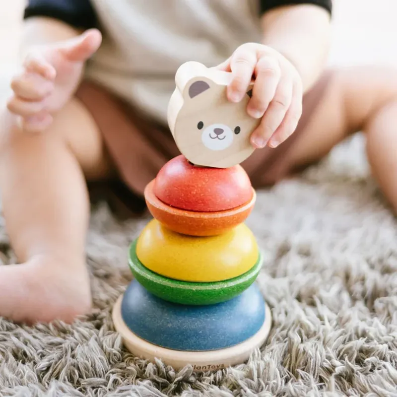 Rechtstreeks Van De Fabrikant Plan Toys stapeltoren beer 12 mnd