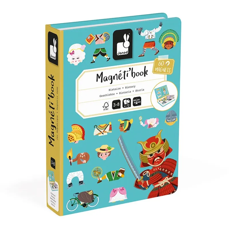 Gereduceerde Prijs JANOD magneetboek geschiedenis 3jr+