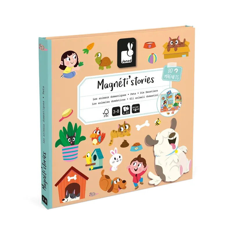Uitverkoop JANOD magneti stories huisdieren 3jr+