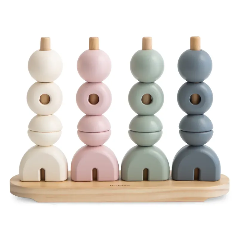 Tijdelijk Beschikbaar Mushie multi shape stacker original 3 jr+