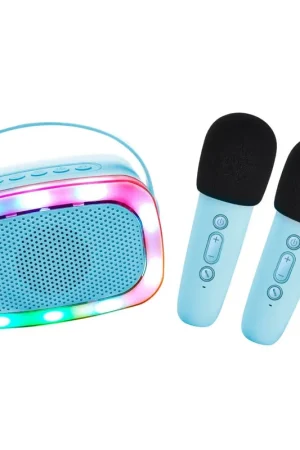 Lalarma karaoke set 2 microfoons blauw Goedkoop