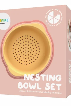Laatste Kans Inspire my play nesting bowl set coral yellow 6 mnd+