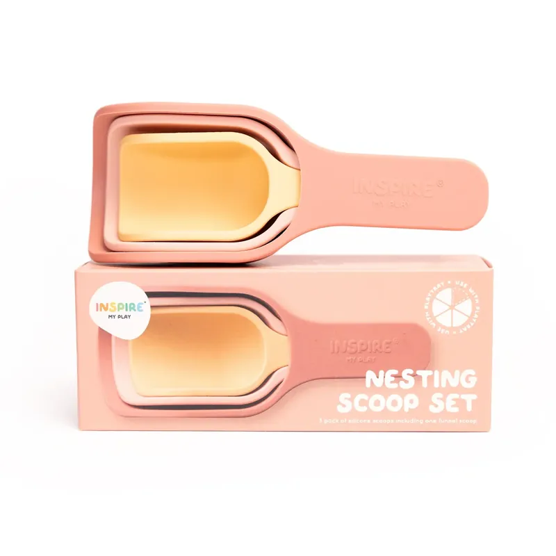 Seizoensaanbieding Inspire my play nesting scoop set coral yellow 10 mnd+