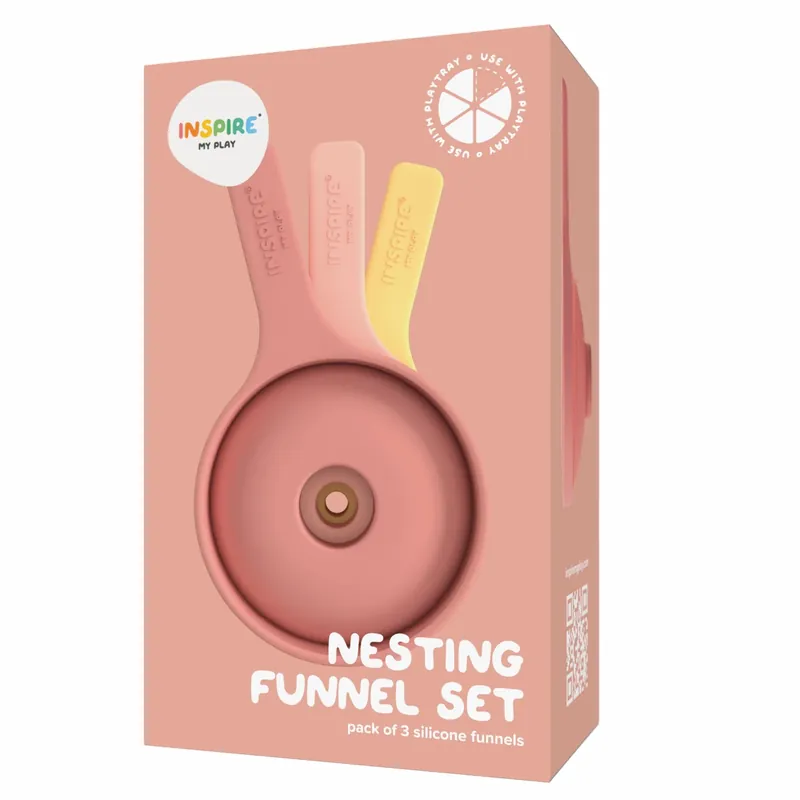 Inspire my play nesting funnel set coral yellow 18 mnd+ Lage Kosten