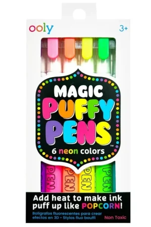 OOLY magic NEON puffy pennen 6 stks 3 jr Finale Uitverkoop