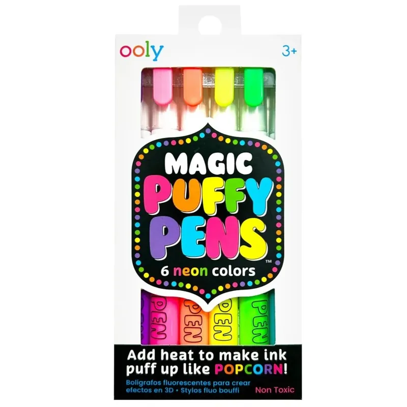 OOLY magic NEON puffy pennen 6 stks 3 jr Finale Uitverkoop