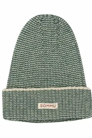 Lage Kosten We are gommu poppenbeanie Soft Green Sand stripes 3 jr+