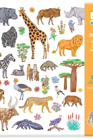 Betrouwbaar DJECO stickers Afrikaanse dieren 4 jr+