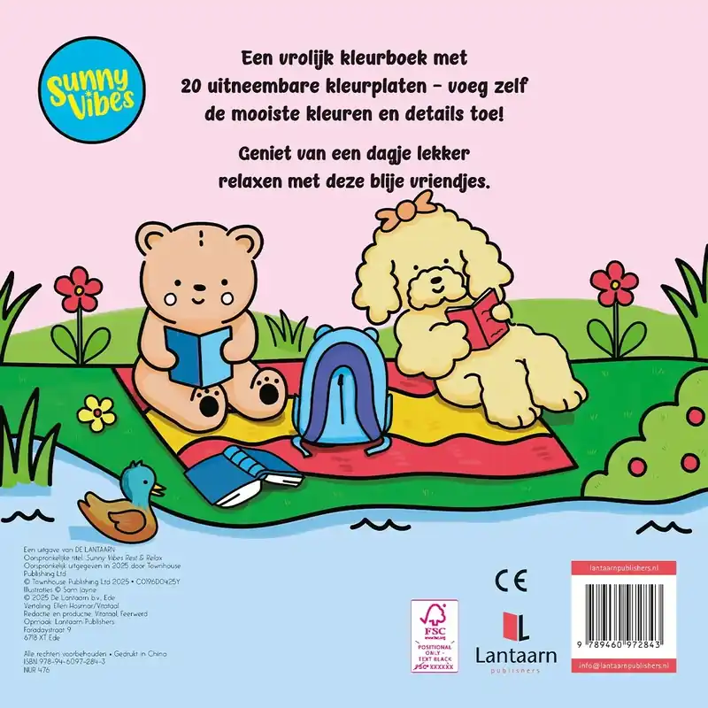Tijdelijk Beschikbaar Sunny Vibes Rest & Relax Cute & Bold Colouring Book