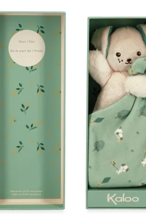 Exclusieve Aanbieding Kaloo knuffeldoekje hond Carre Douceur groen 0 jr+