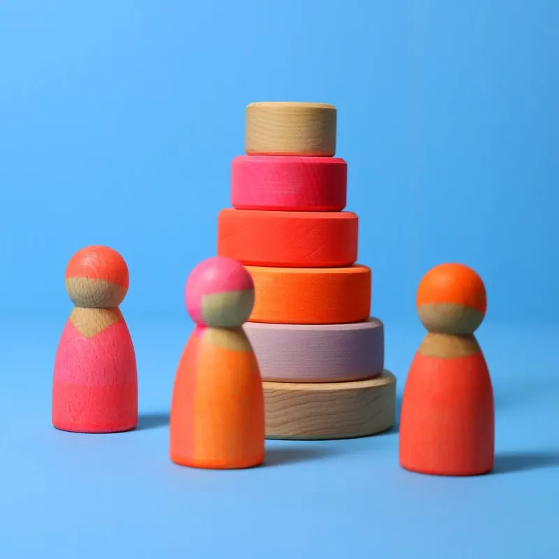 GRIMMS regenboogvrienden neon roze 1 jr+ Gereduceerde Prijs