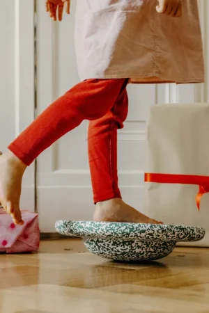 Beperkte Voorraad Stapelstein Special balance board dark green & blush