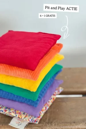 Pit and Play pittenzakjes Classic set regenboog 6 + 1 superconfetti 6 mnd+ Lage Kosten