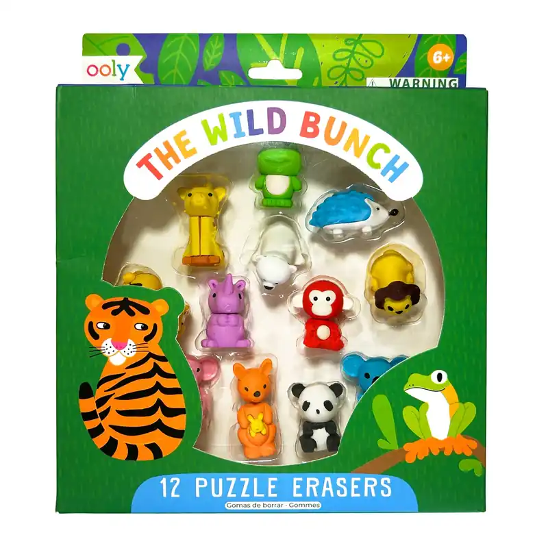 OOLY the wild bunch puzzle erasers 6 jr+ Superprijs