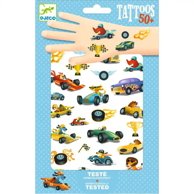 Finale Uitverkoop DJECO tattoo's Raceauto's