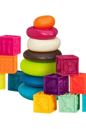 B. toys Stapelspeelgoed - 17 Onderdelen - One Twee knijp- en spr Shop Nu
