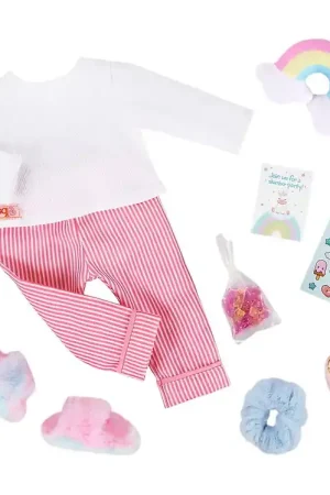 Our Generation Deluxe Poppenkleding - Regenboog Pyjama's Rechtstreeks Van De Fabrikant