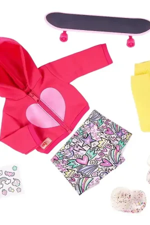 Snelle Levering Our Generation Deluxe Poppenkleding - Skateboard