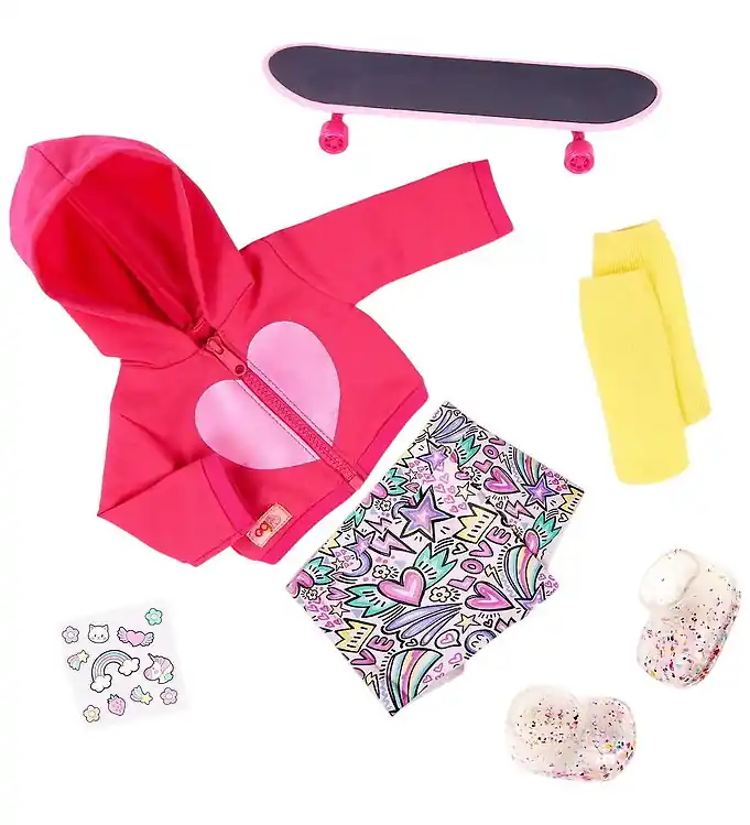 Snelle Levering Our Generation Deluxe Poppenkleding - Skateboard