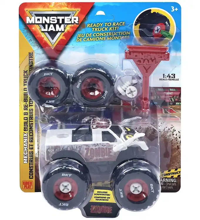 Betrouwbaar Monster Jam Truck - 1:43 - Mechanix Build N Rebuild - Zombie