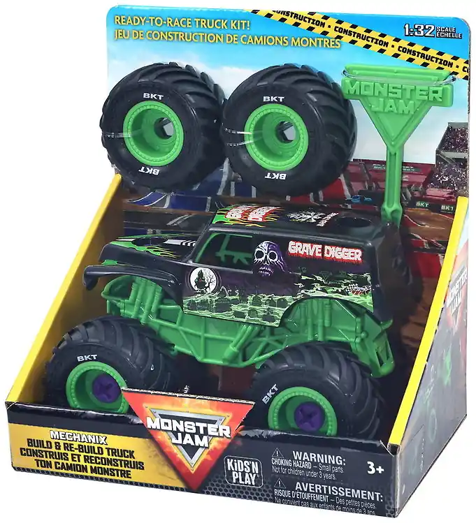Bestel Nu Monster Jam Truck - 1:32 - Mechanix Build N Rebuild - Dig Digg