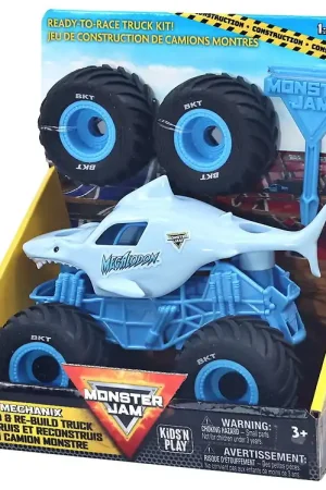 Actieprijs Monster Jam Truck - 1:32 - Mechanix Bouwen en Herbouwen - Megalo