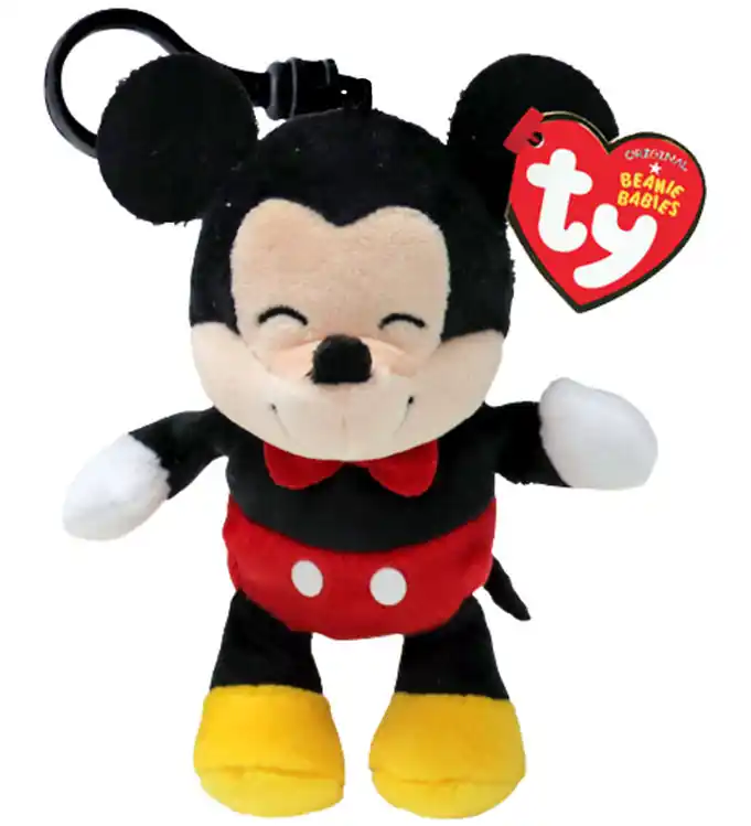 Express Levering Ty Sleutelhanger m. Knuffel - Disney - 10 cm - Mickey Mouse