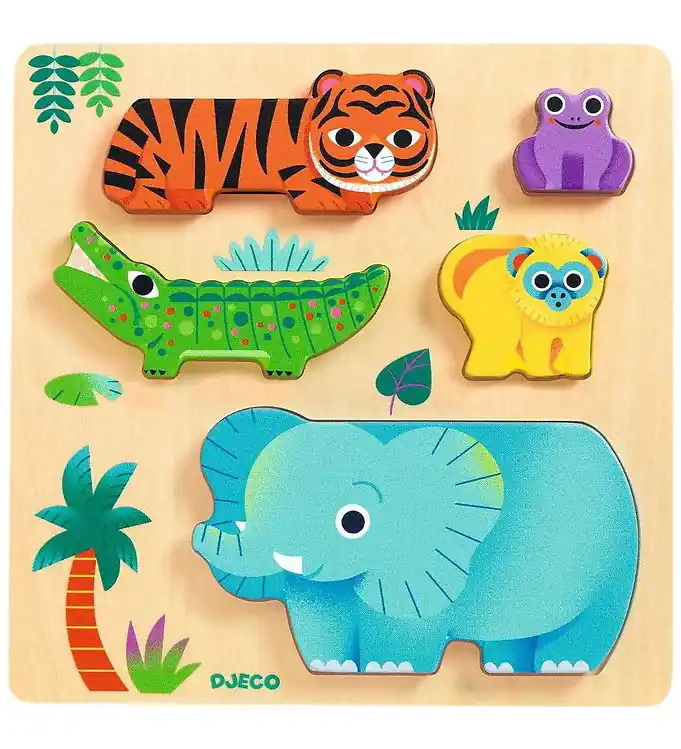 Veilige Betaling Djeco Puzzel - 5 Bakstenen - WoodyWild