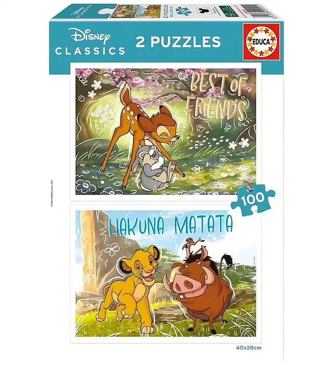 Educa Puzzel - 2x100 Bakstenen - Disney Classic Direct Beschikbaar