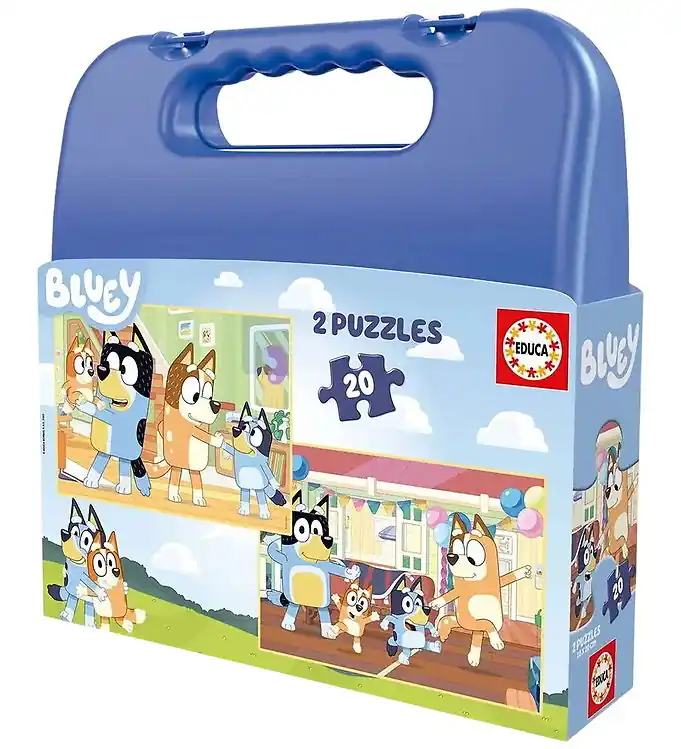 Express Levering Educa Puzzel - 2x20 Bakstenen - Bluey