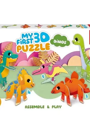Bestel Nu Educa 3D Puzzel - 18 Bakstenen/5 Speelfiguren - My First - Dinos