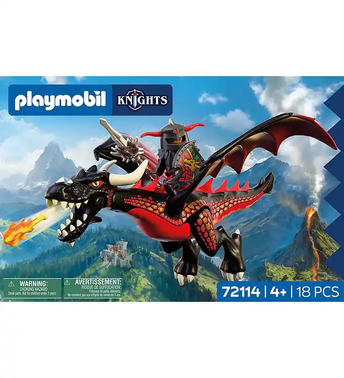 Playmobil Ridders - Zwart Draak - 72114 - 18 Onderdelen Nu Kopen