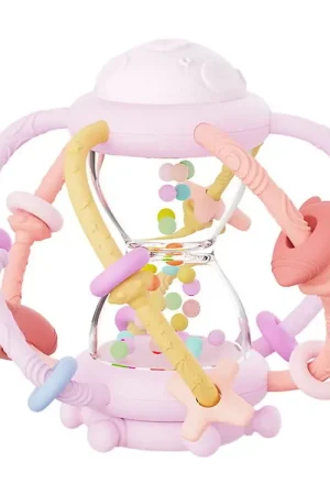 Tiny Tot Activiteitenrammelaar - 12 cm - Roze Voordeelprijs