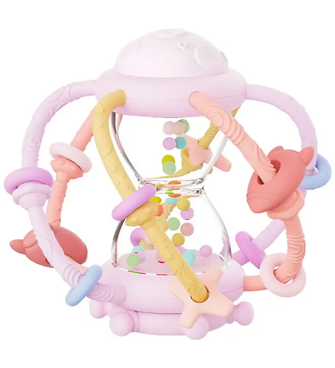 Tiny Tot Activiteitenrammelaar - 12 cm - Roze Voordeelprijs