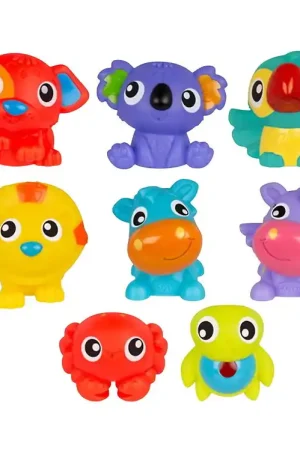 Aanbieding Playgro Badspeelgoed - 8 st. - First Fun - Zweefvliegtuigen