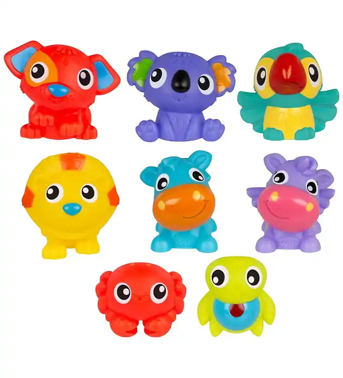 Aanbieding Playgro Badspeelgoed - 8 st. - First Fun - Zweefvliegtuigen