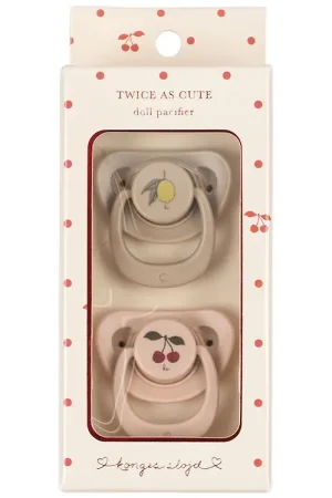 Alleen Vandaag Konges Sløjd Fopspeen - 2-pack - Doll Fopspeen - Cherry/Lemon