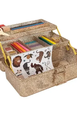 Konges Sløjd Creatief Opbergkist - 30 cm - 29 Onderdelen - Tijge Uitverkoop