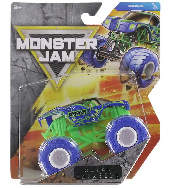 Seizoensaanbieding Monster Jam Auto - Kinderlijk - 1:64 - Buitenaardse invasie